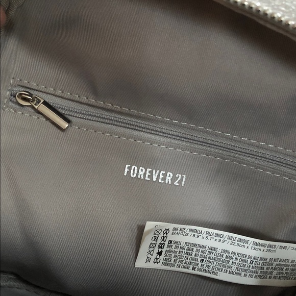 Forever 21 Shiny Silver Backpack main image 7